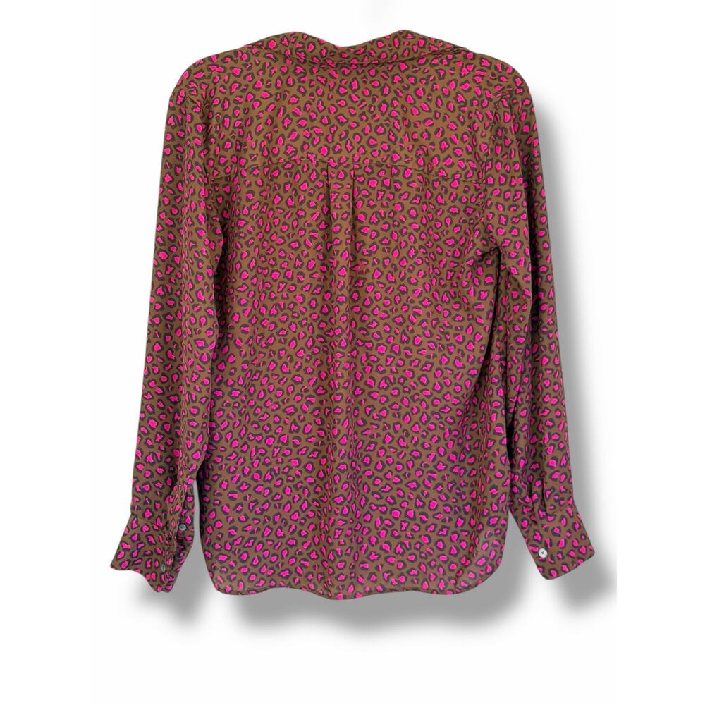 Banana Republic Dillon Button Up Leopard Print Workwear Blouse Size Small - Picture 4 of 9